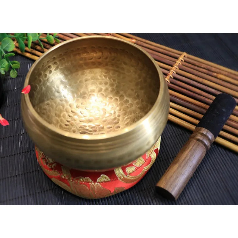 Bol Chantant Tibétain Artisanal du Népal - Laiton Authentique pour Méditation