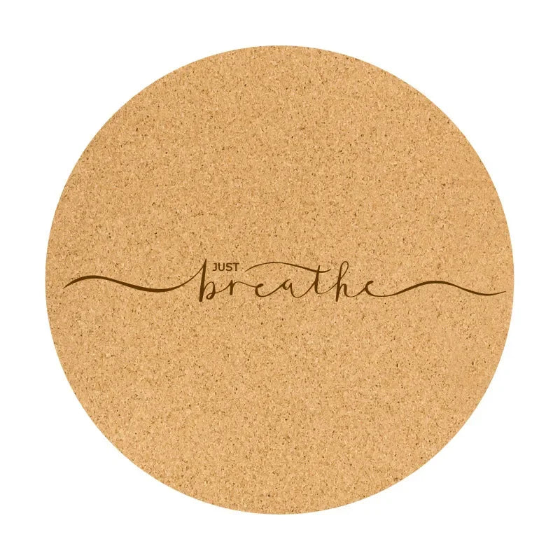 Tapis de Méditation en Liège et Caoutchouc Naturel - Coussin Épais Circulaire