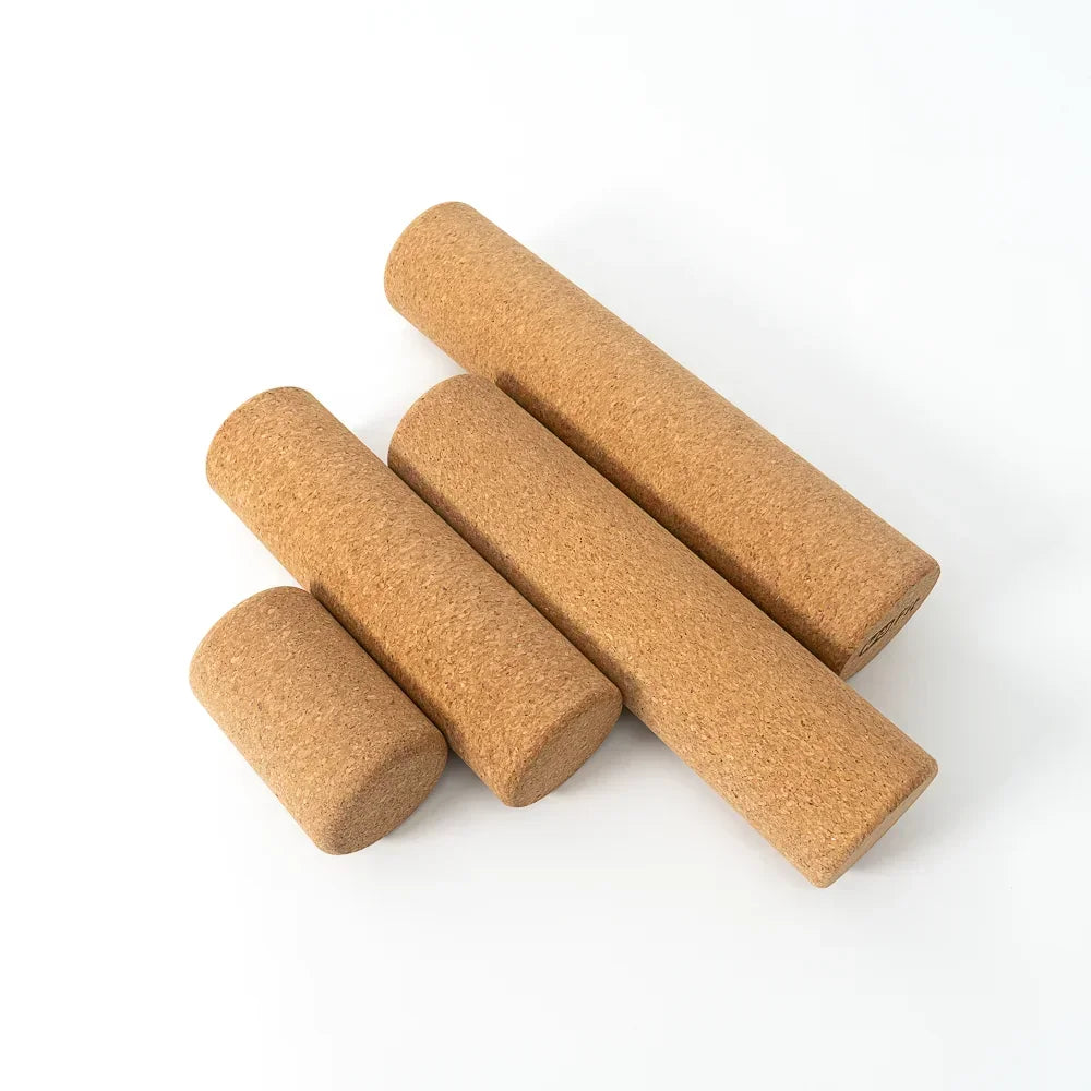 Rouleau de Yoga en Liège Naturel Premium 45cm - Massage Musculaire et Récupération
