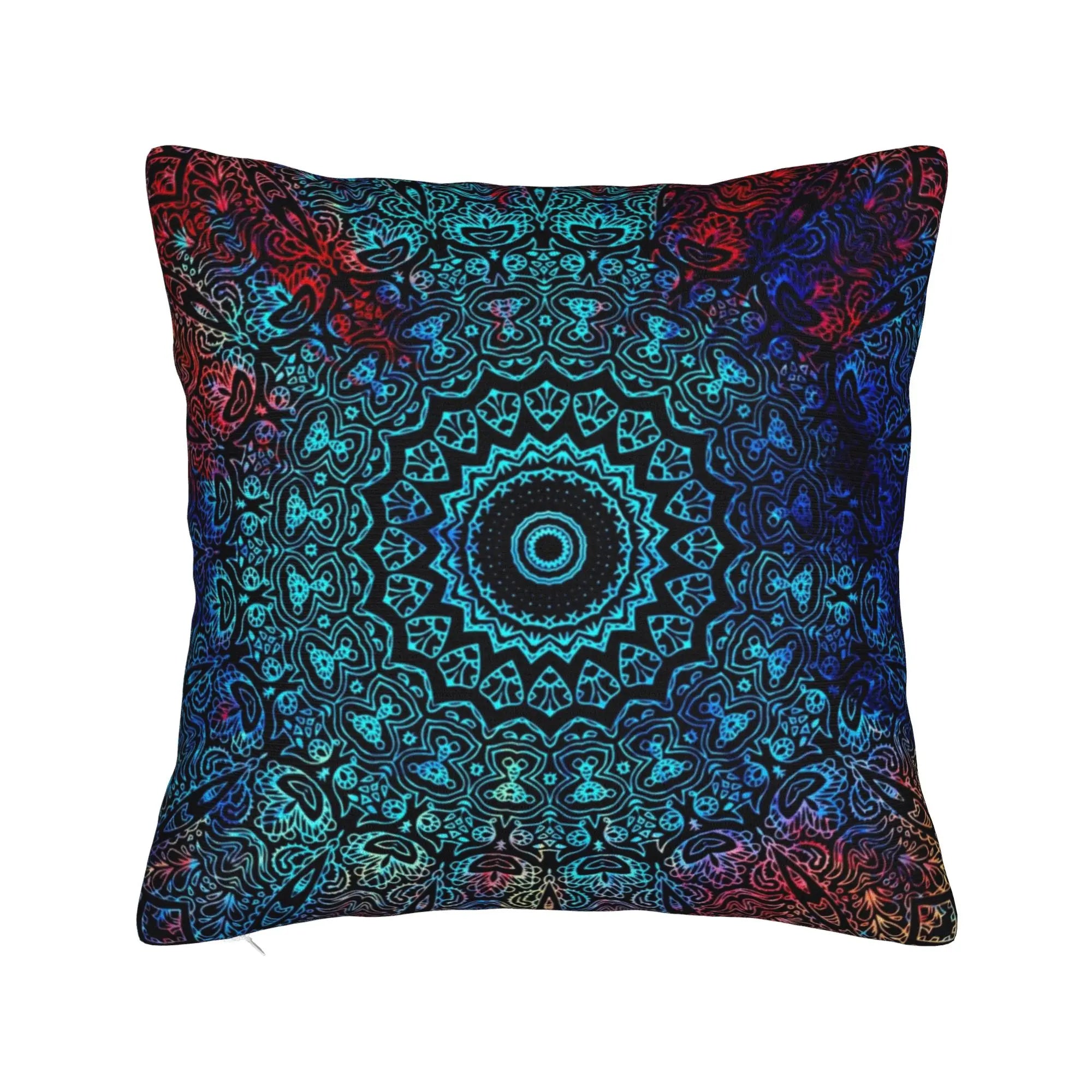 Bohemian Passion Mandala Zen Yoga Pillowcase Soft Cushion Cover Decoration Indian Throw Pillow Case Cover Home Zipper 45*45cm