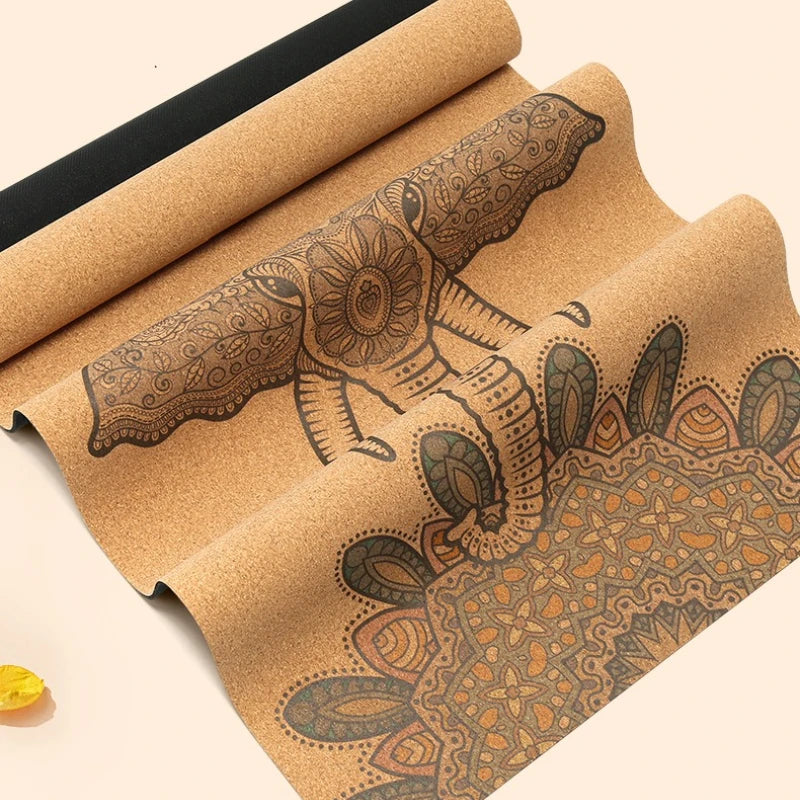 Tapis de Yoga en Liège Écologique - Antidérapant, Épais et Absorbant