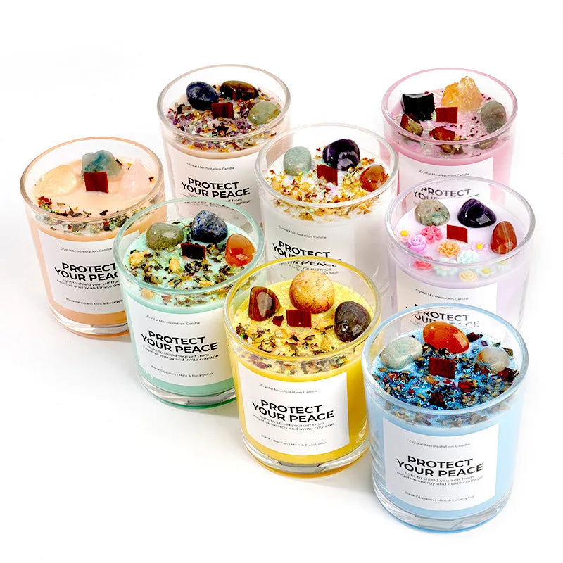 Bougie Aromathérapie Cire de Soja Naturelle - Relaxation et Anti-Stress