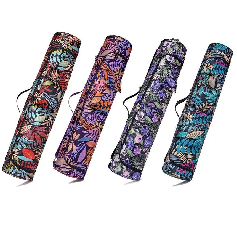 Printed Yoga Mat Bag For Men Women Sports Pilates Backpack Fitness Dance Gym Mat Cover