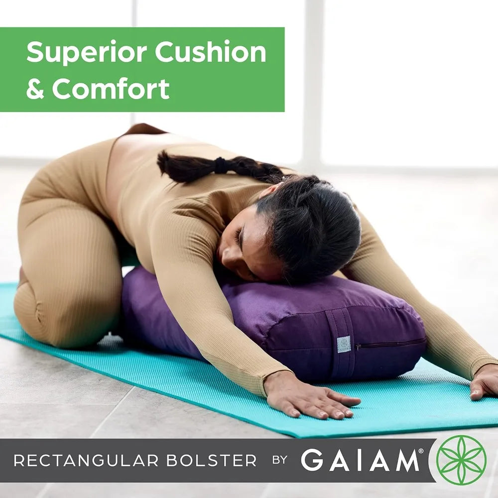Coussin de Yoga Rectangulaire - Bolster Long pour Méditation et Yoga Restauratif