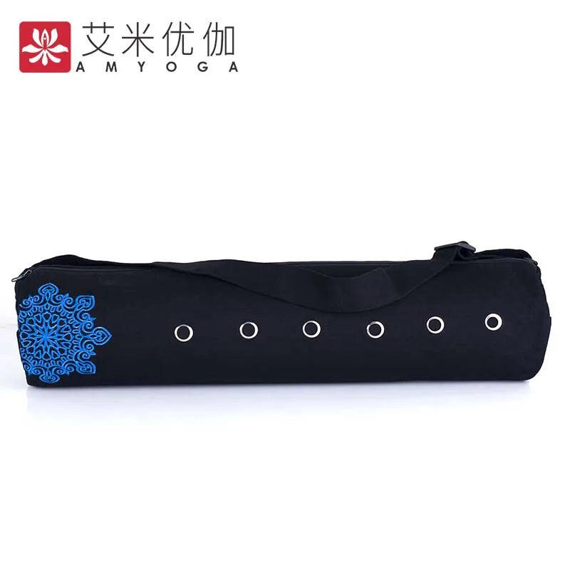 Canvas Yoga Mat Bag Single Shoulder Gym Mat Bag Fitness Sports Backpack Yoga Bag for 6-8mm Mat (Yoga mat not including)