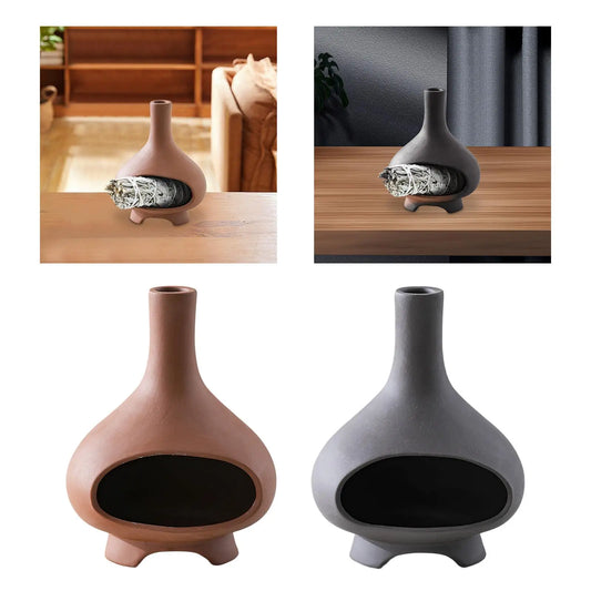 Sage Burner Ceramic Incense Holder Stand for Home Decorative Candles Dining Room Office Meditation