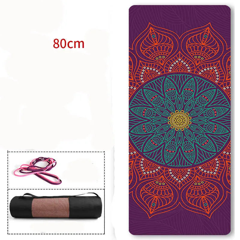 183cm*80cm*6mm Natural TPE Suede YOGA MAT Heathyoga PRO Yoga Mat Broaden 80CM Widen Slip-resistant Comfortable Fitness Mats