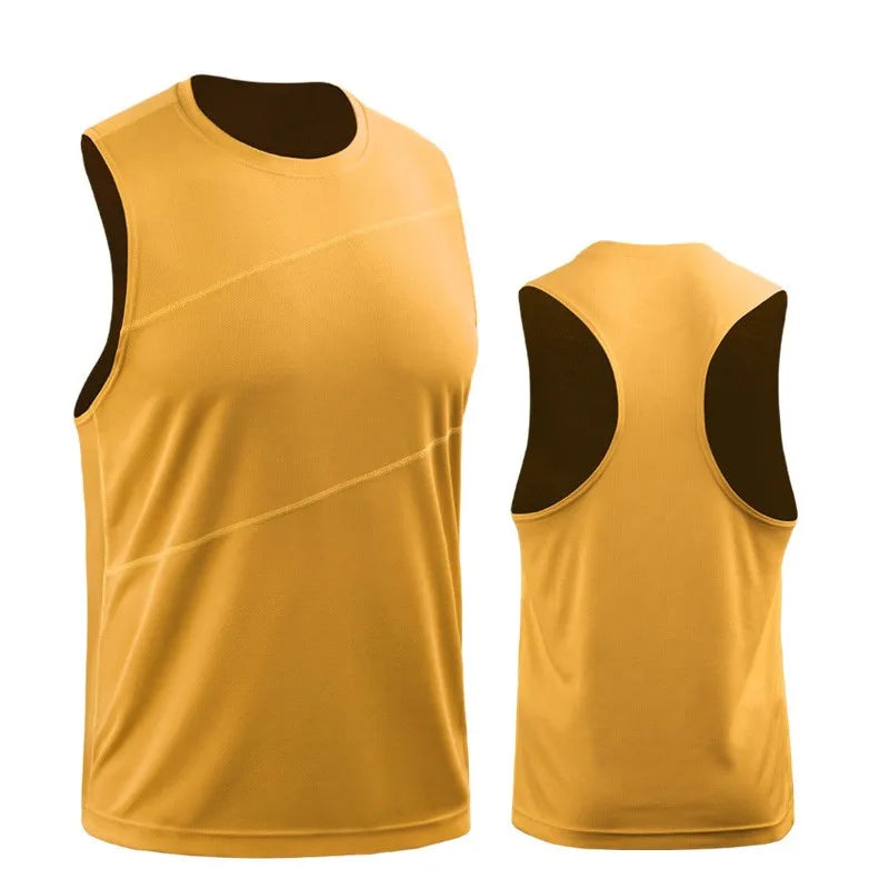 Adult Men Women Running Outdoor Shirts Tight Gym Tank Top Fitness Sleeveless T-shirts Sport Exercise Basketball Vest Clothes V54