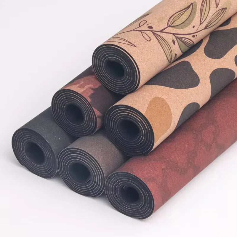 YTYIN OEM Design Your Own Cork Rubber Foldable Yoga Mat