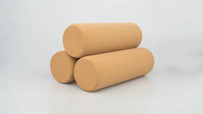 Professional Thin Leg Foam Shaft Back Therapy Muscle Relaxation Home Solid Natural Cork Fitness Yoga Column Massage Stick Roller