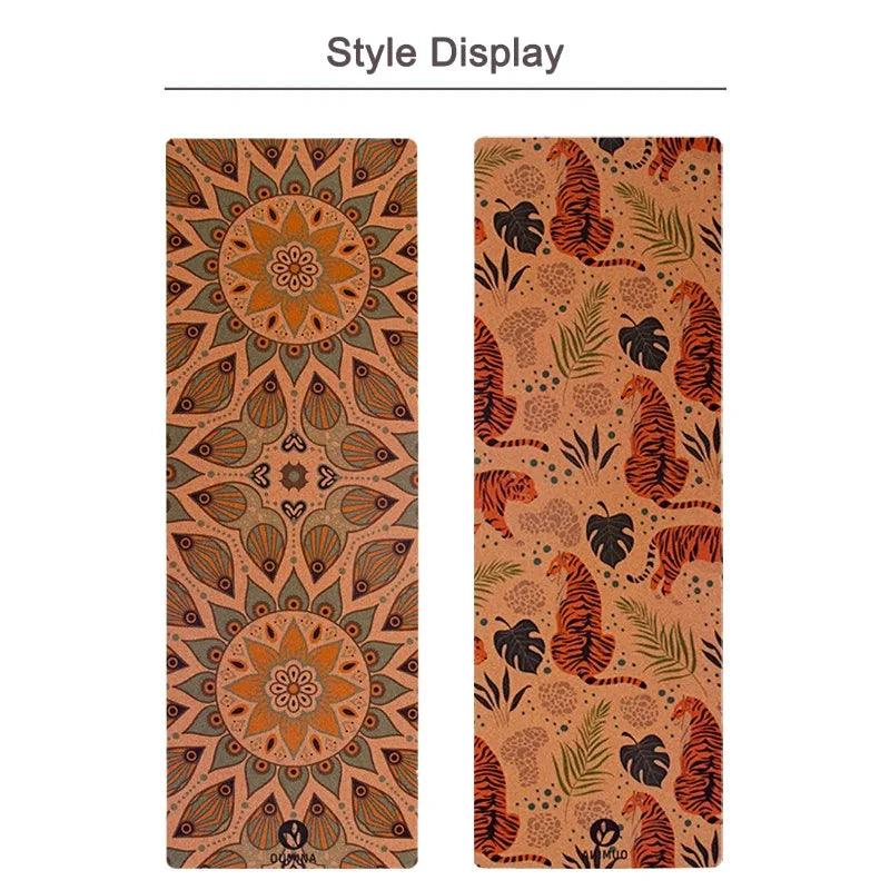 Tapis de Yoga en Liège Naturel Pliable - Antidérapant et Écologique pour Voyage et Méditation