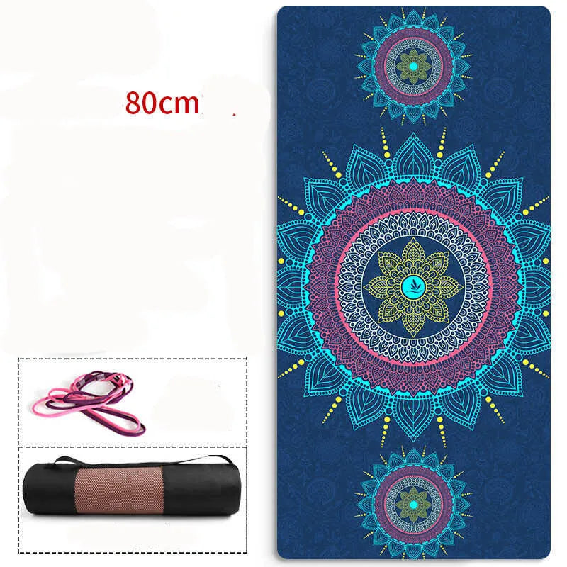 183cm*80cm*6mm Natural TPE Suede YOGA MAT Heathyoga PRO Yoga Mat Broaden 80CM Widen Slip-resistant Comfortable Fitness Mats