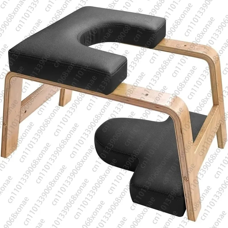 Tabouret d'Inversion Yoga en Bois Massif - Chaise Assistée Multifonction