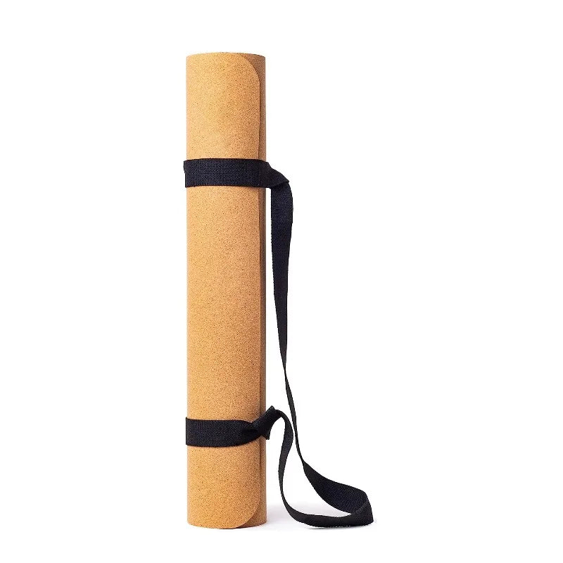 YTYIN Wholesale Luxury Eco-friendly Sports And Fitness 5mm With Straps Large Cork Non-slip 2 Layer Yoga Mat
