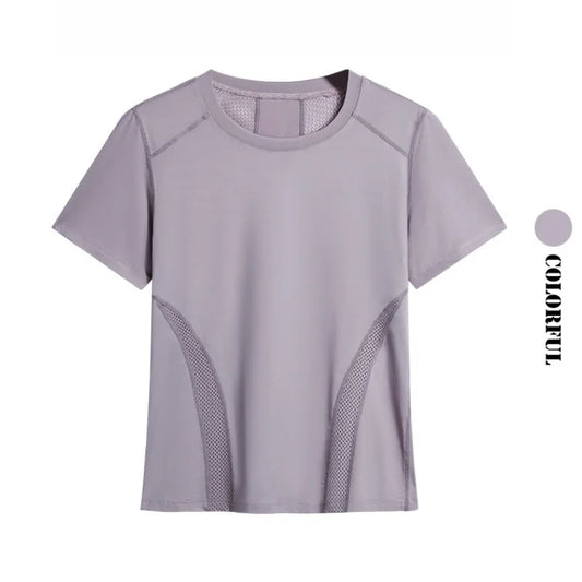 DRUR Summer Lightweight Running T Shirt Women Quick Dry Gym Workout Top Breathable Loose Fit Sports Tee Activewear Yoga Clothes
