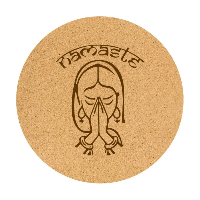 Tapis de Méditation en Liège et Caoutchouc Naturel - Coussin Épais Circulaire