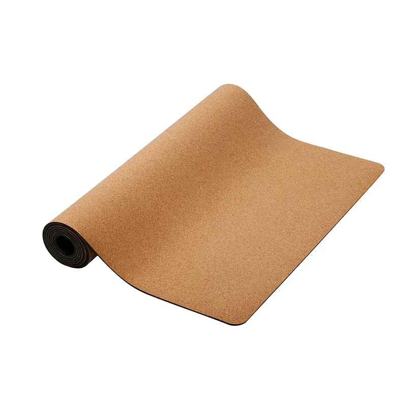 YTYIN Wholesale Luxury Eco-friendly Sports And Fitness 5mm With Straps Large Cork Non-slip 2 Layer Yoga Mat