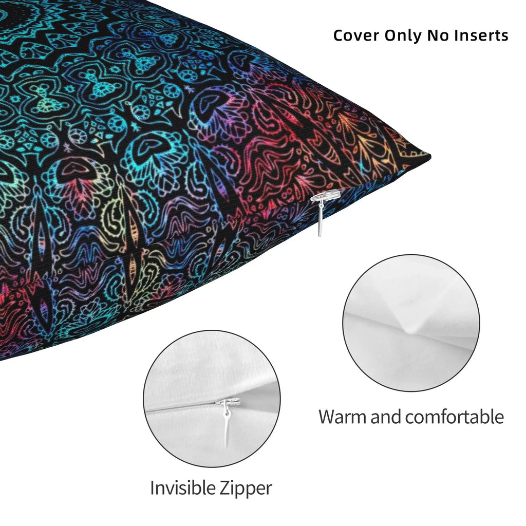 Bohemian Passion Mandala Zen Yoga Pillowcase Soft Cushion Cover Decoration Indian Throw Pillow Case Cover Home Zipper 45*45cm
