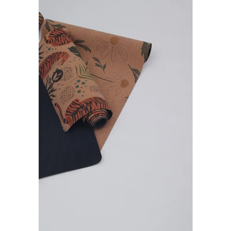 Tapis de Yoga en Liège Naturel Pliable - Antidérapant et Écologique pour Voyage et Méditation