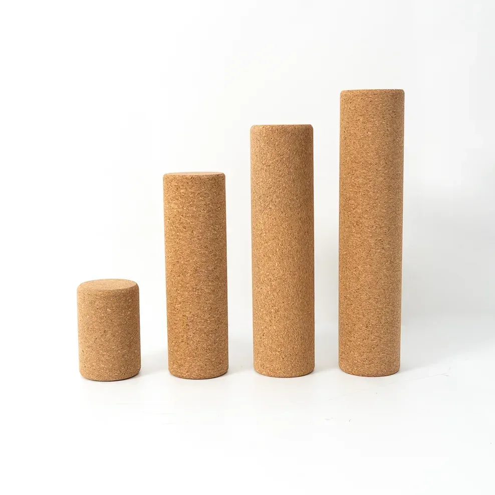 Rouleau de Yoga en Liège Naturel Premium 45cm - Massage Musculaire et Récupération