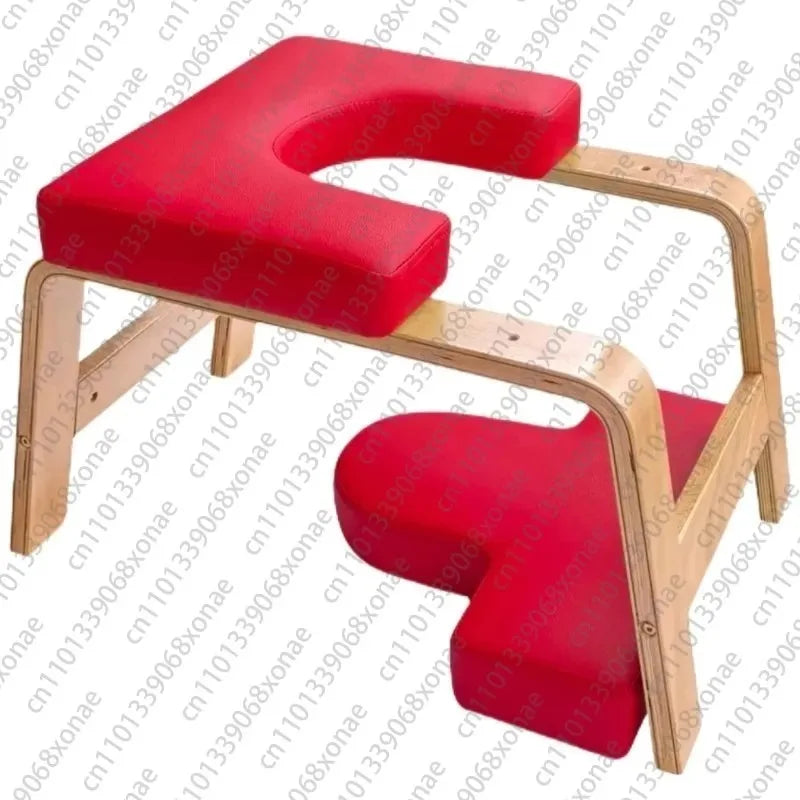 Tabouret d'Inversion Yoga en Bois Massif - Chaise Assistée Multifonction