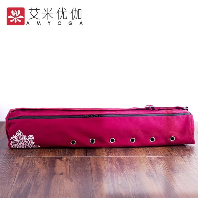 Canvas Yoga Mat Bag Single Shoulder Gym Mat Bag Fitness Sports Backpack Yoga Bag for 6-8mm Mat (Yoga mat not including)