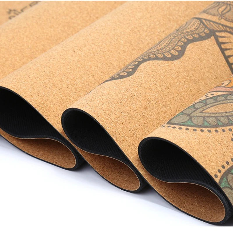 Tapis de Yoga en Liège Écologique - Antidérapant, Épais et Absorbant