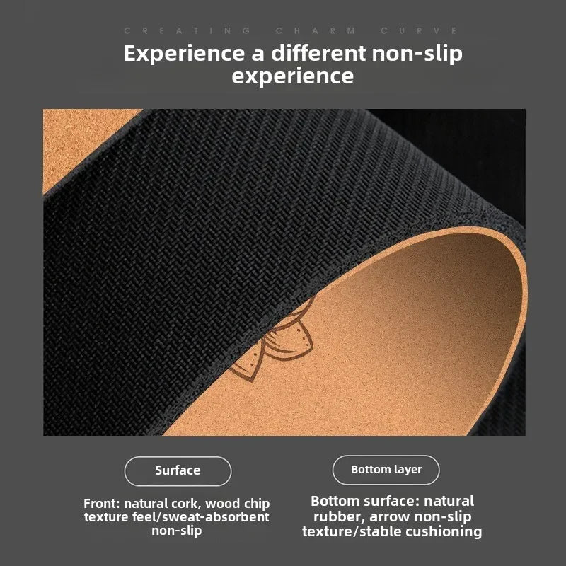 Tapis de Méditation en Liège et Caoutchouc Naturel - Coussin Épais Circulaire