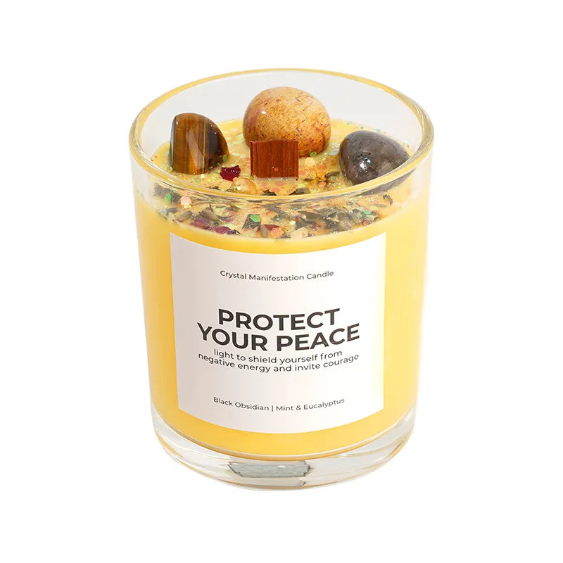 Bougie Parfumée Aromathérapie en Cire de Soja Naturelle - Faite Main Anti-Stress Relaxation - Cadeau Bien-Être