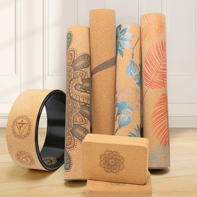 Tapis de Yoga en Liège Écologique - Antidérapant, Épais et Absorbant