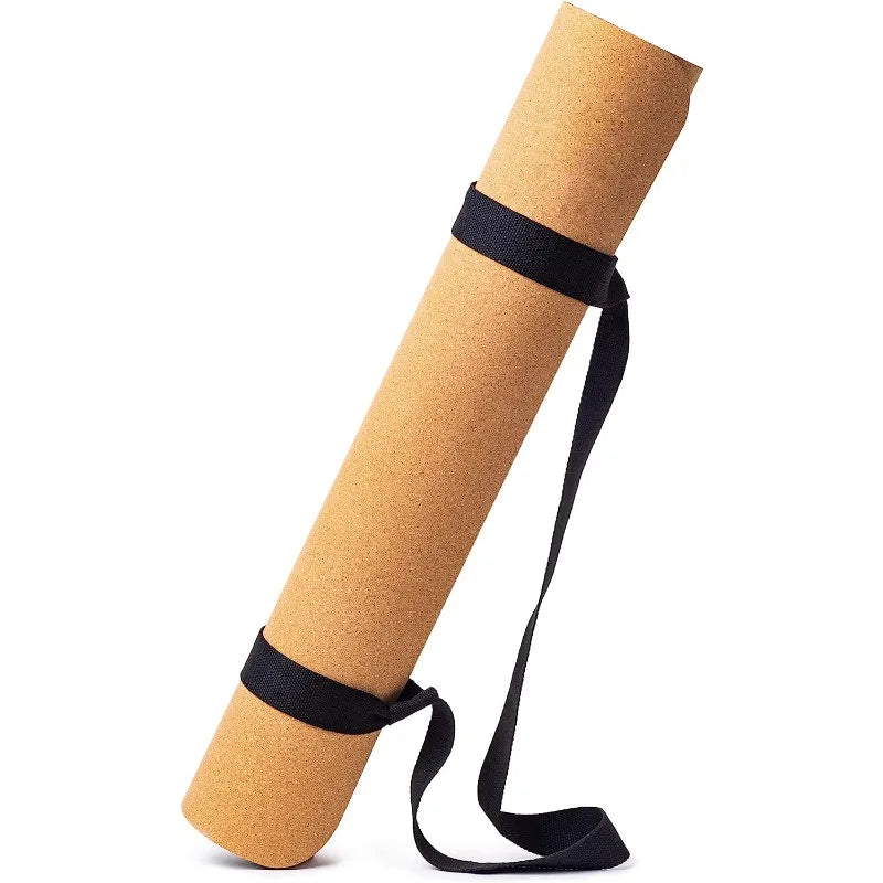 YTYIN Wholesale Luxury Eco-friendly Sports And Fitness 5mm With Straps Large Cork Non-slip 2 Layer Yoga Mat