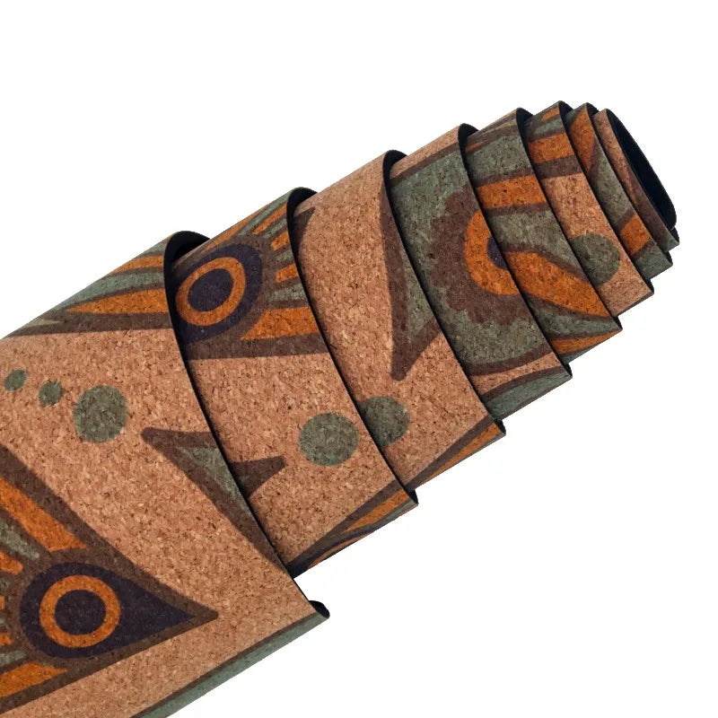 Tapis de Yoga en Liège Naturel Pliable - Antidérapant et Écologique pour Voyage et Méditation