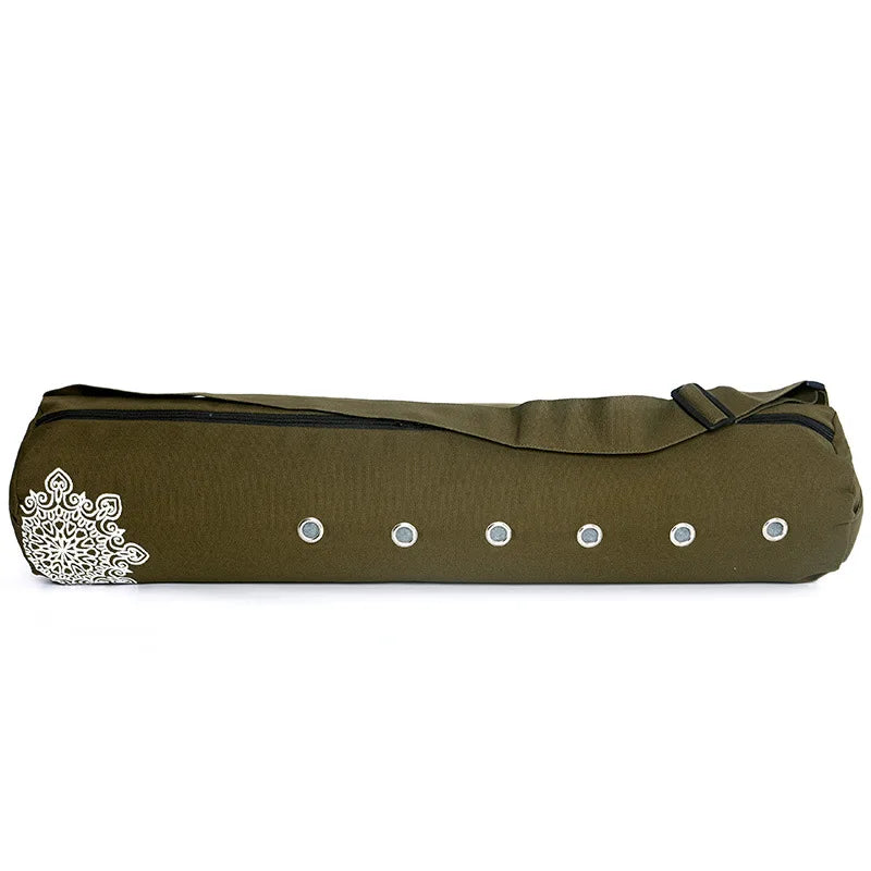 Canvas Yoga Mat Bag Single Shoulder Gym Mat Bag Fitness Sports Backpack Yoga Bag for 6-8mm Mat (Yoga mat not including)