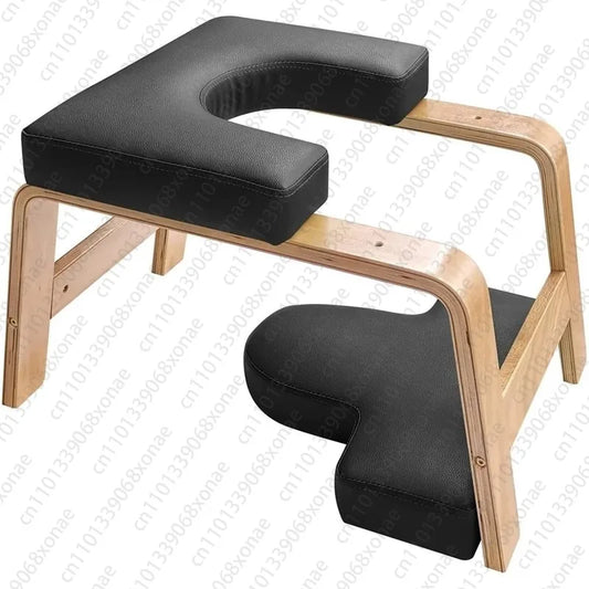 Tabouret d'Inversion Yoga en Bois Massif Premium - Chaise d'Assistance Headstand Multifonction Fitness Maison
