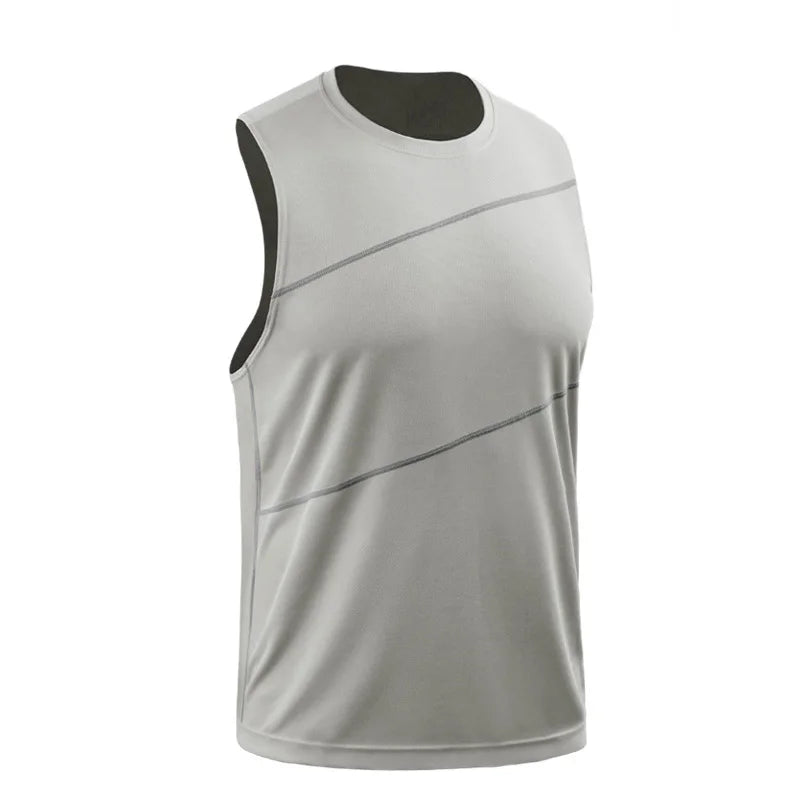 Adult Men Women Running Outdoor Shirts Tight Gym Tank Top Fitness Sleeveless T-shirts Sport Exercise Basketball Vest Clothes V54