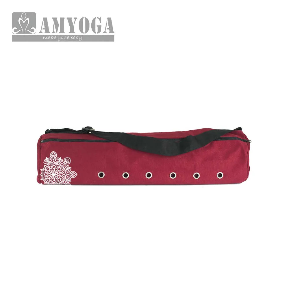 Canvas Yoga Mat Bag Single Shoulder Gym Mat Bag Fitness Sports Backpack Yoga Bag for 6-8mm Mat (Yoga mat not including)