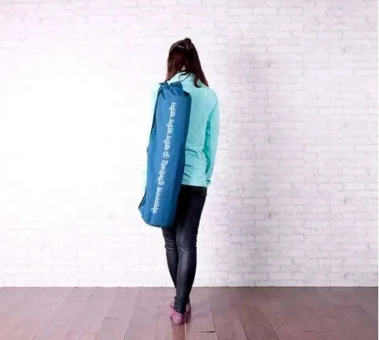 Canvas Yoga Mat Bag Single Shoulder Gym Mat Bag Fitness Sports Backpack Yoga Bag for 6-8mm Mat (Yoga mat not including)