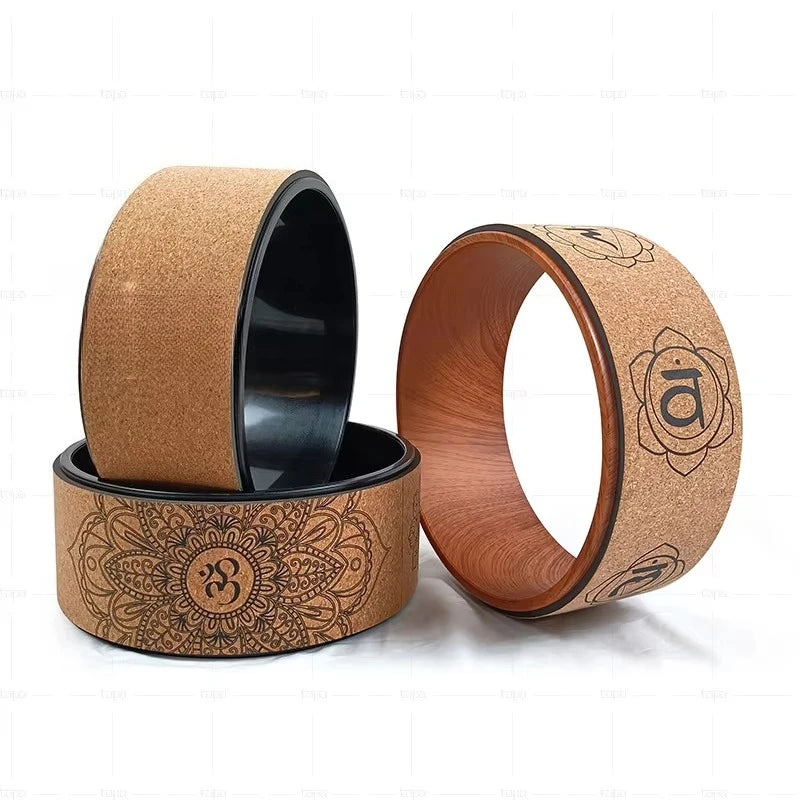 Set Yoga Écologique Complet en Liège - Tapis, Roue, Balle et Rouleau