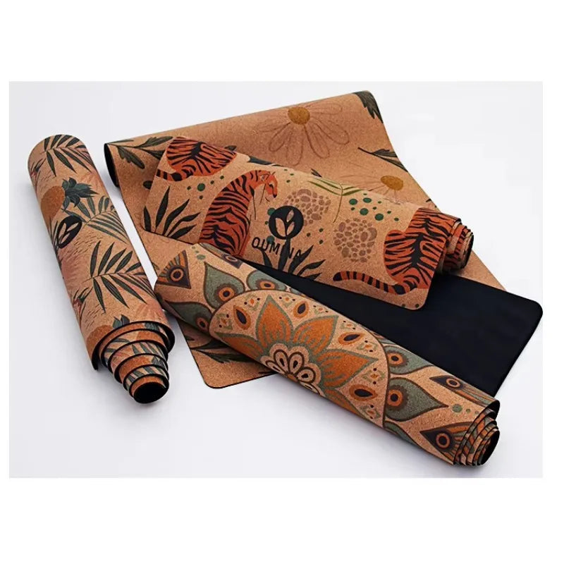 Tapis de Yoga en Liège Naturel Pliable - Antidérapant et Écologique pour Voyage et Méditation