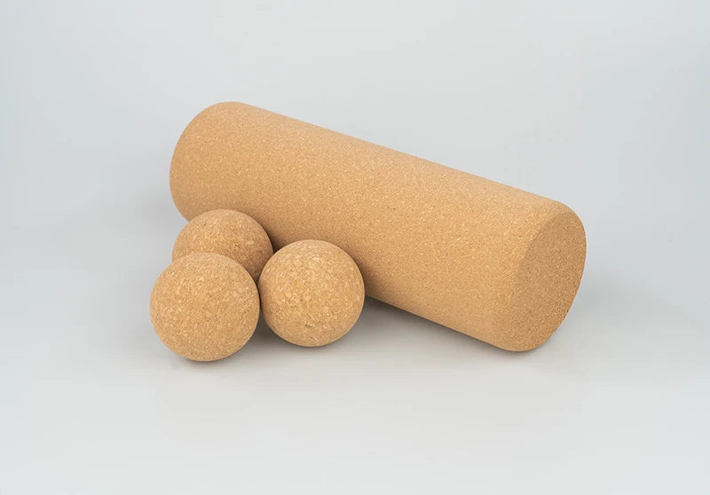 Professional Thin Leg Foam Shaft Back Therapy Muscle Relaxation Home Solid Natural Cork Fitness Yoga Column Massage Stick Roller