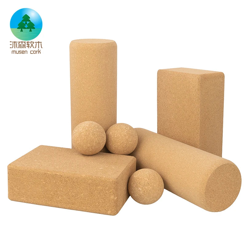 Professional Thin Leg Foam Shaft Back Therapy Muscle Relaxation Home Solid Natural Cork Fitness Yoga Column Massage Stick Roller
